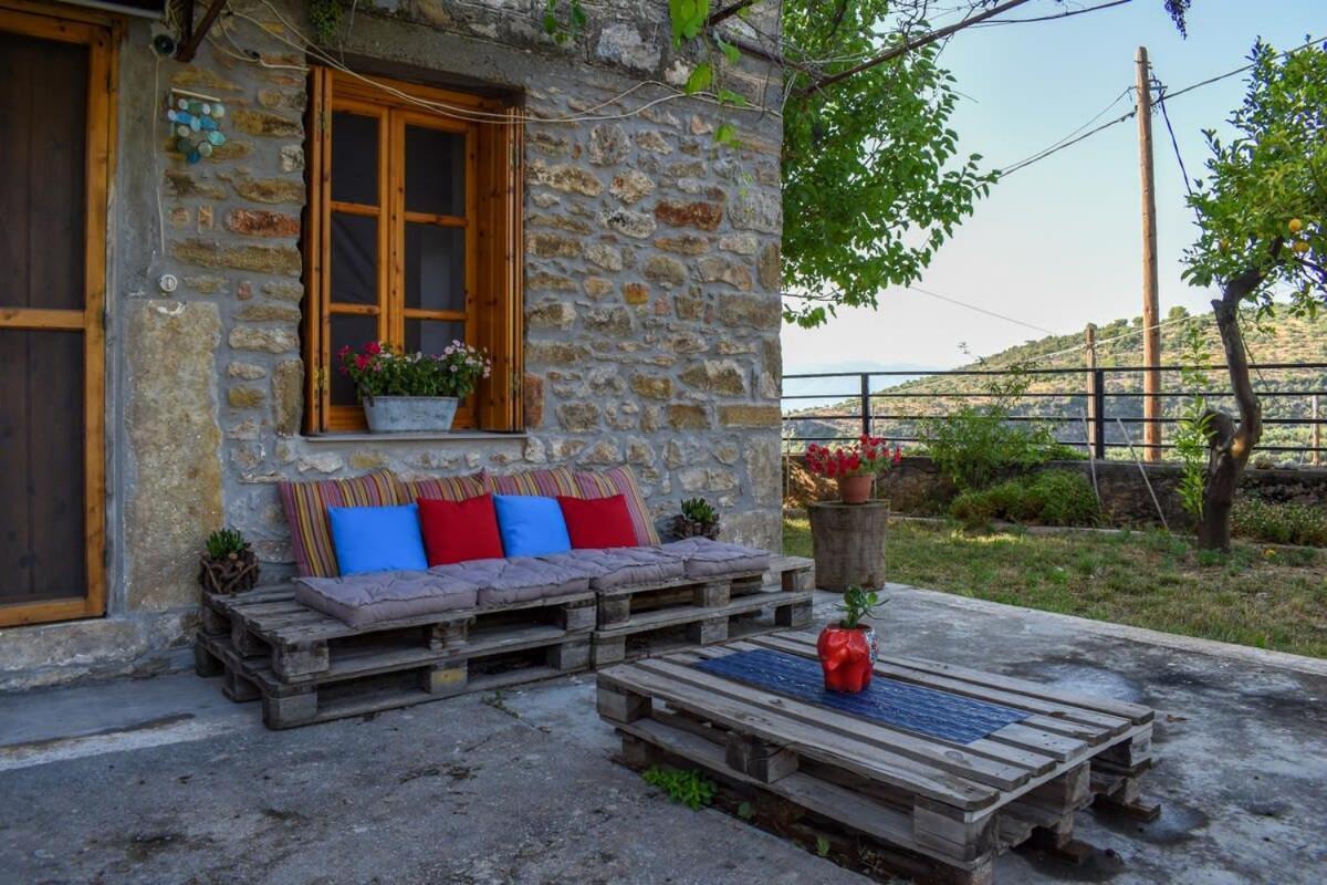 Coastal Stone Hideaway With Stunning Scenery Villa Kitriaí Eksteriør bilde